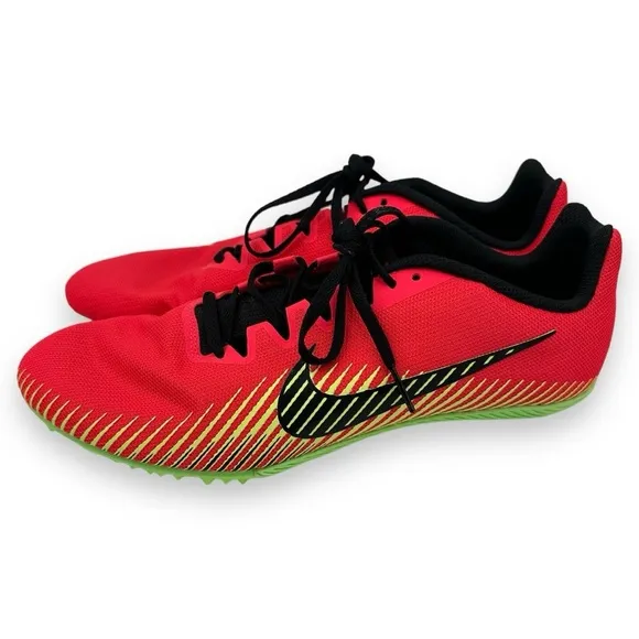 NIKE Men’s Zoom Rival Track And Field Shoes Neon Orange Green 11.5