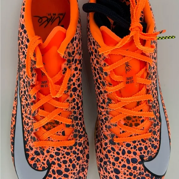 Nike Orange and Black Sneakers with Bold Design