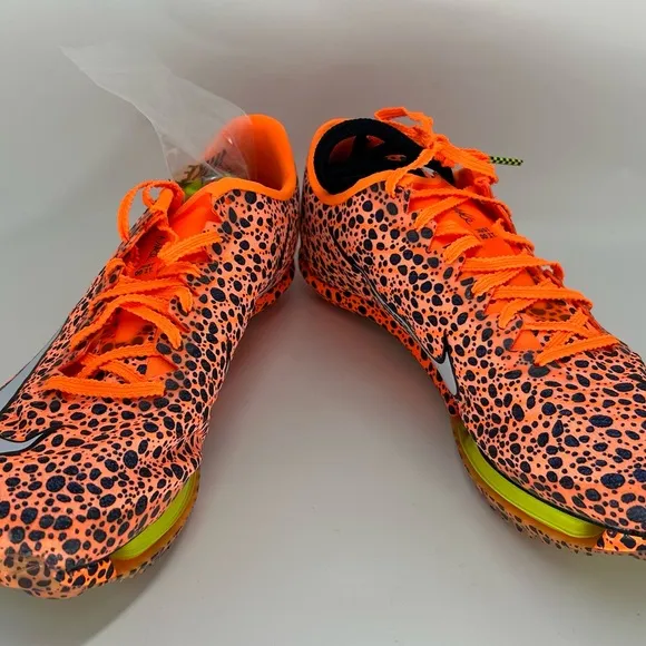 Nike Orange and Black Sneakers with Bold Design