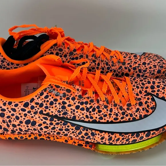 Nike Orange and Black Sneakers with Bold Design