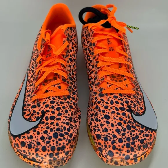 Nike Orange and Black Sneakers with Bold Design