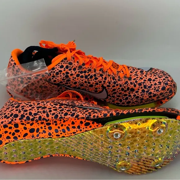 Nike Orange and Black Sneakers with Bold Design