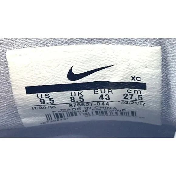 Nike Paul George PG 1 Glacier Mens 9.5 Gray Basketball 878627-044
