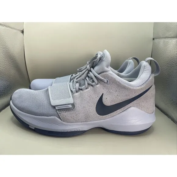Nike Paul George PG 1 Glacier Mens 9.5 Gray Basketball 878627-044