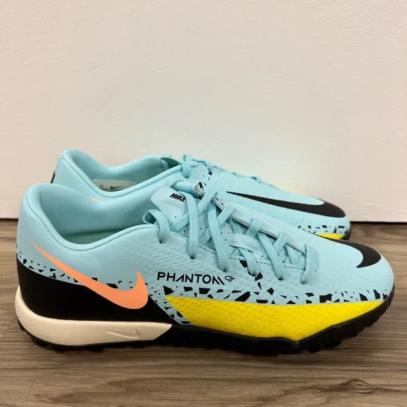 NIKE PHANTOM GT2 TF TURF SOCCER CLEATS SHOES GLACIER ICE DC0803-407 MENS SIZE 4