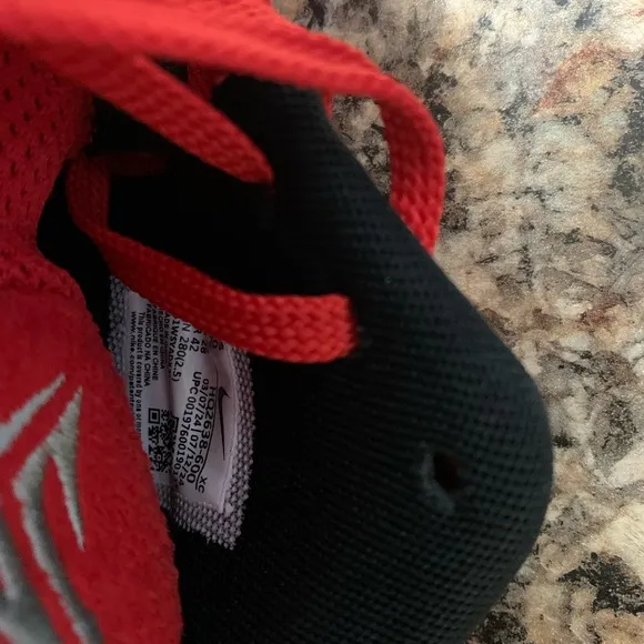 Nike Red and Gold Athletic Shoes