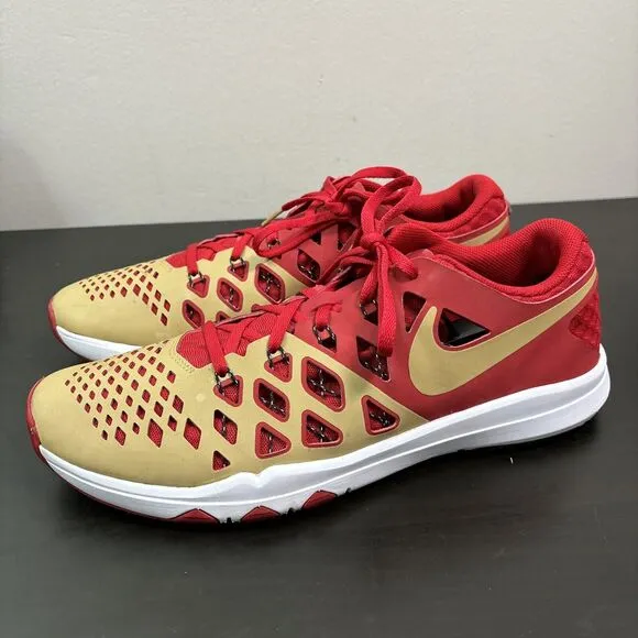 Nike San Francisco 49ers Sneakers Size Men's 12 Train Speed 4 Amp NFL Shoes