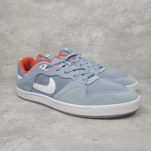 Nike SB Alleyoop Low Men's Skateboarding Shoes Obsidian Mist White Size 13