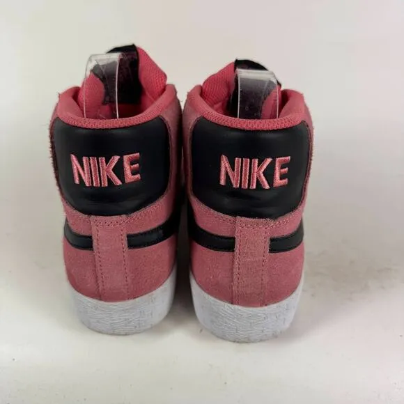 Nike SB Zoom Blazer Mid Sneakers Mens 7 Pink Suede Lace Up Mid Top Running Shoes