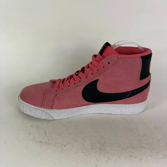 Nike SB Zoom Blazer Mid Sneakers Mens 7 Pink Suede Lace Up Mid Top Running Shoes