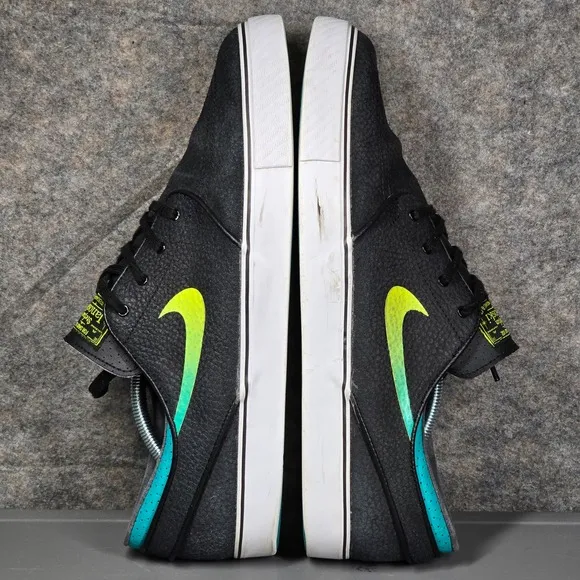 Nike SB Zoom Stefan Janoski Mens 13 Leather Black Venom Green