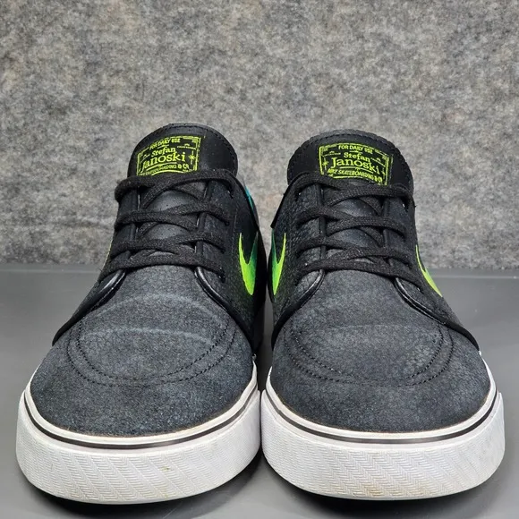 Nike SB Zoom Stefan Janoski Mens 13 Leather Black Venom Green