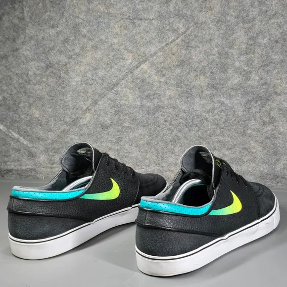 Nike SB Zoom Stefan Janoski Mens 13 Leather Black Venom Green