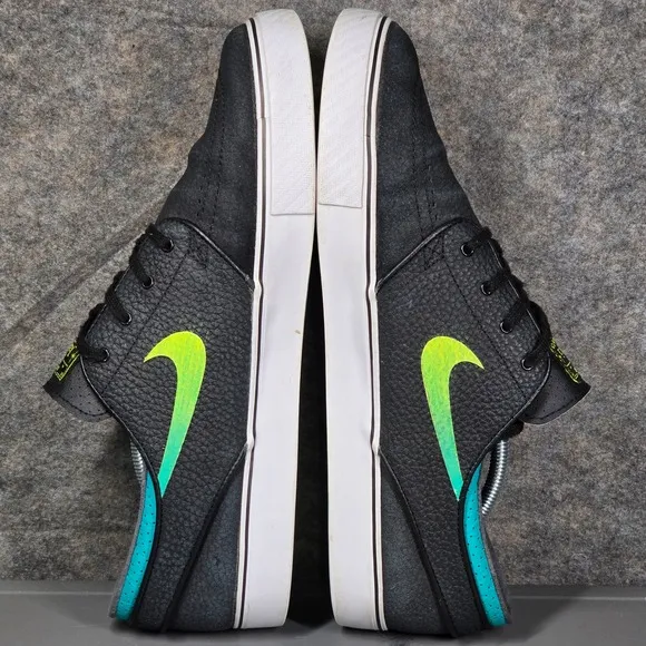 Nike SB Zoom Stefan Janoski Mens 13 Leather Black Venom Green