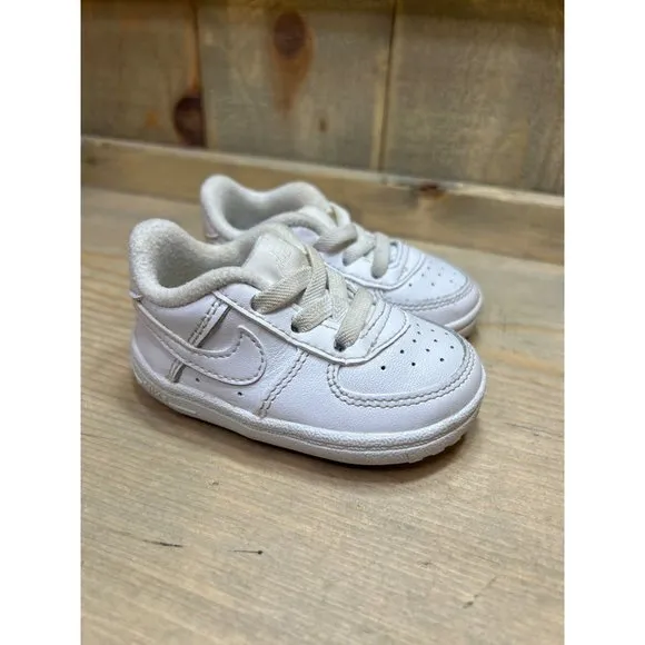 Nike Shoes Infant 3C Air Force 1 Crib Soft Bottom CK2201 100 White Sneakers
