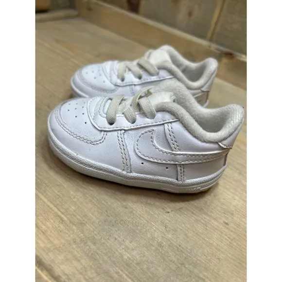 Nike Shoes Infant 3C Air Force 1 Crib Soft Bottom CK2201 100 White Sneakers