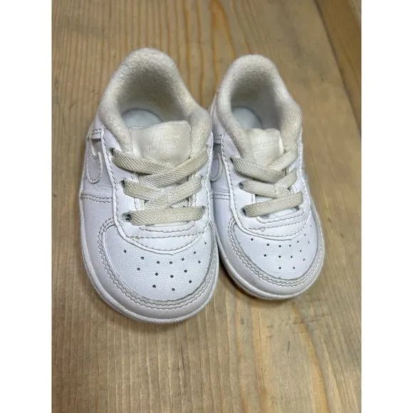 Nike Shoes Infant 3C Air Force 1 Crib Soft Bottom CK2201 100 White Sneakers