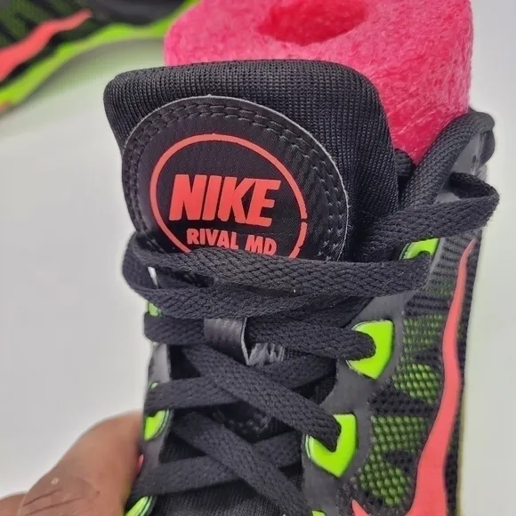 Nike Shoes Men 9.5 ZOOM Rival 7 MD Neon Green &amp; Pink Track Cleats
