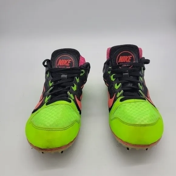 Nike Shoes Men 9.5 ZOOM Rival 7 MD Neon Green &amp; Pink Track Cleats