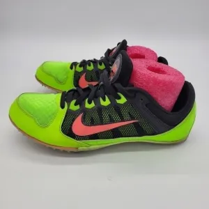 Nike Shoes Men 9.5 ZOOM Rival 7 MD Neon Green &amp; Pink Track Cleats