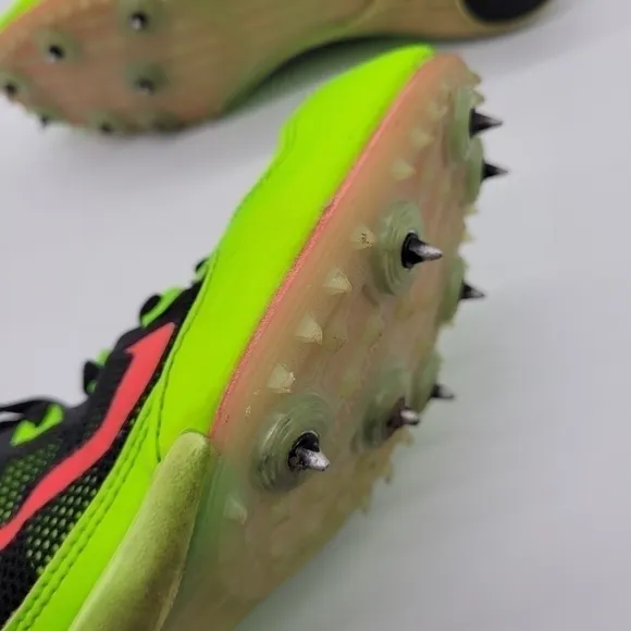 Nike Shoes Men 9.5 ZOOM Rival 7 MD Neon Green &amp; Pink Track Cleats