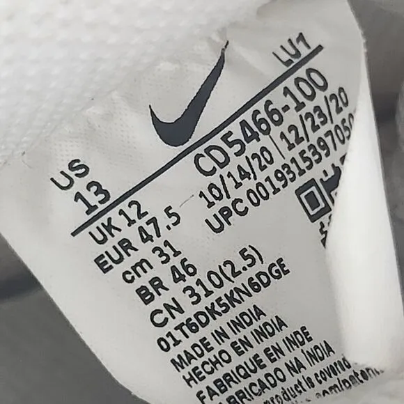 NIKE Shoes Mens 13 Court Vision Mid Basketball Sneakers CD5466-100