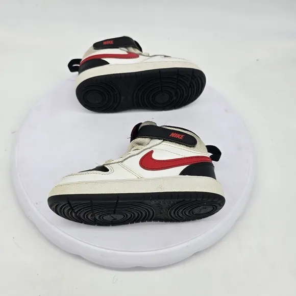 Nike Shoes Todler 7C Court Borough Mid 2 Shoes Sneaker White Red Black