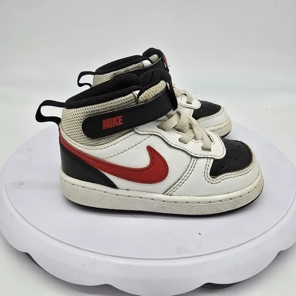 Nike Shoes Todler 7C Court Borough Mid 2 Shoes Sneaker White Red Black