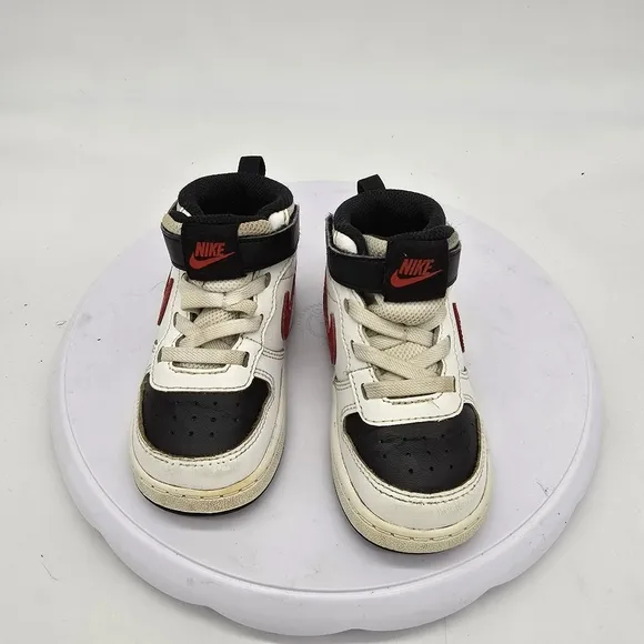 Nike Shoes Todler 7C Court Borough Mid 2 Shoes Sneaker White Red Black