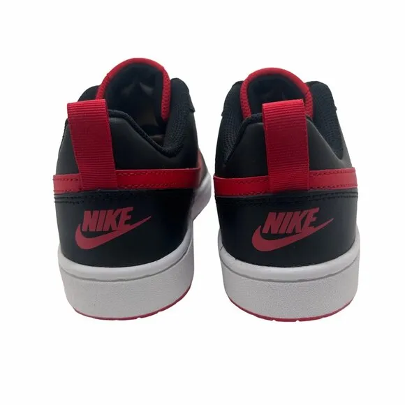 🤩Nike Sz 5Y Big Kids Shoes Court Borough Low2 GS Black Red Retro BQ5448-007 New