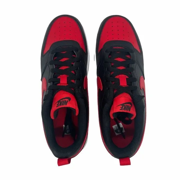 🤩Nike Sz 5Y Big Kids Shoes Court Borough Low2 GS Black Red Retro BQ5448-007 New