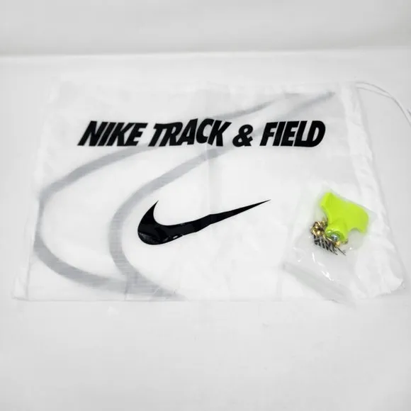 Nike Track &amp; Field Shoes Mens 9 Green Zoom Mamba Racing Spikes Swoosh Spell Out