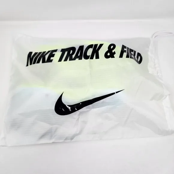 Nike Track &amp; Field Shoes Mens 9 Green Zoom Mamba Racing Spikes Swoosh Spell Out