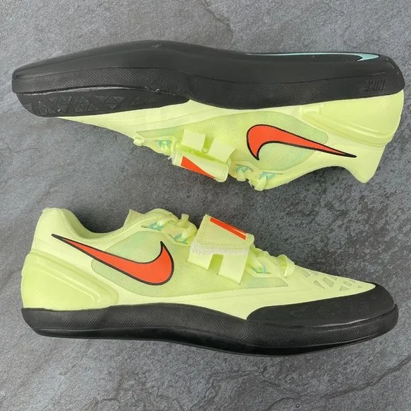 Nike Track and Field Shoes Size 9 Mens Zoom Rotational Volt Orange Womens 10.5