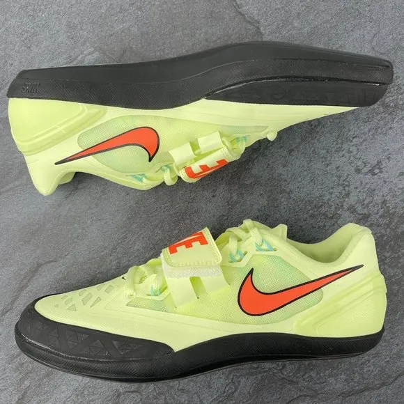 Nike Track and Field Shoes Size 9 Mens Zoom Rotational Volt Orange Womens 10.5