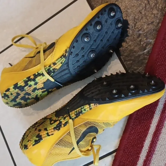 Nike Track Running Shoes, Rival S, golden yellow,  sz 12