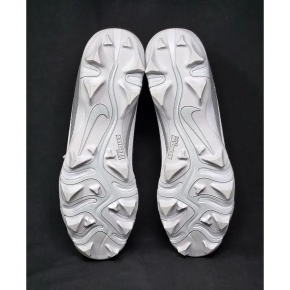 Nike Vapor Edge Speed 360 Football Cleats White Silver Molded Size 8.5