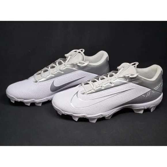 Nike Vapor Edge Speed 360 Football Cleats White Silver Molded Size 8.5