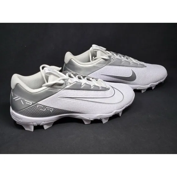 Nike Vapor Edge Speed 360 Football Cleats White Silver Molded Size 8.5