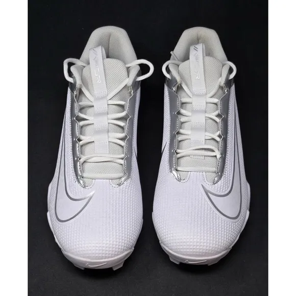 Nike Vapor Edge Speed 360 Football Cleats White Silver Molded Size 8.5
