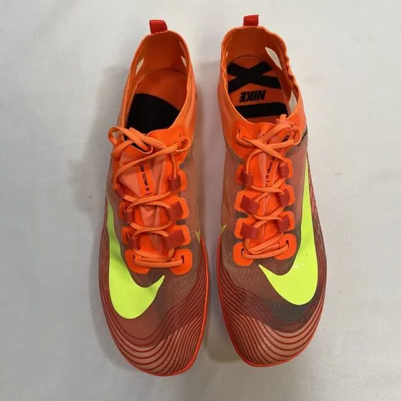 Nike Vaporweave Zoom Victory Track Field Shoes Mens 8.5 Orange Spikes AJ0847-801