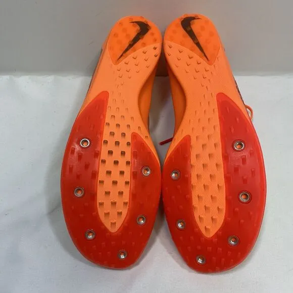 Nike Vaporweave Zoom Victory Track Field Shoes Mens 8.5 Orange Spikes AJ0847-801