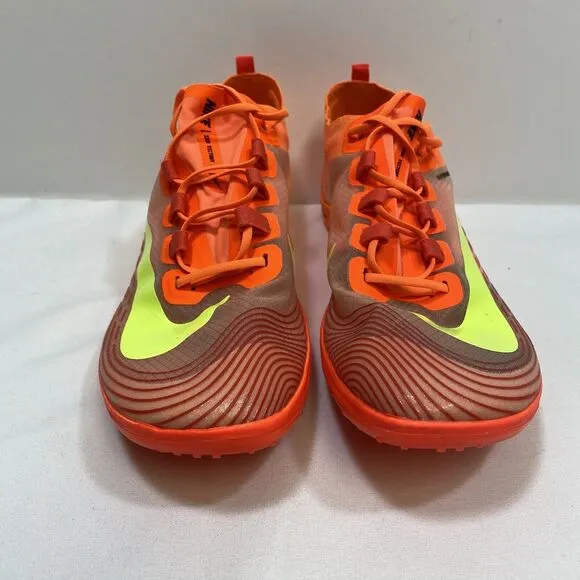 Nike Vaporweave Zoom Victory Track Field Shoes Mens 8.5 Orange Spikes AJ0847-801
