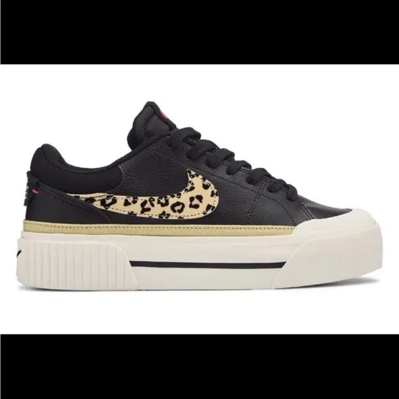 Nike WMNS Court Legacy Lift &quot;Black/Sail/Picante Red&quot; HF9548-001 NWT/NIHB  Sz.9.5
