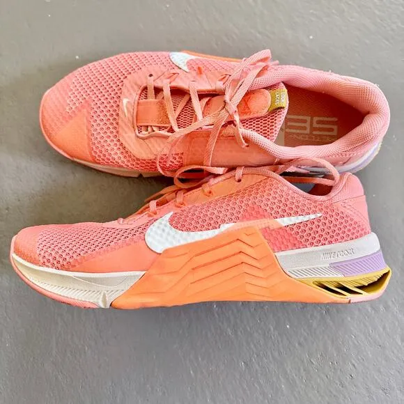 Nike Women’s Metcon 7 Crimson Bliss Training Shoes Size 9.5 Crossfit Gym