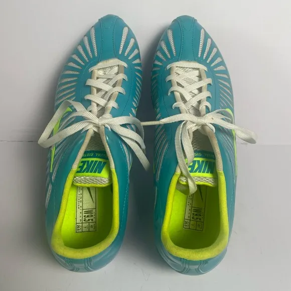Nike Women's Rival Sister Blue Green Track and Field Running Cleats Shoes Sz 9.5