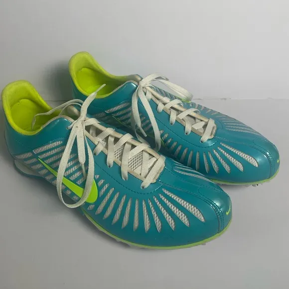 Nike Women's Rival Sister Blue Green Track and Field Running Cleats Shoes Sz 9.5
