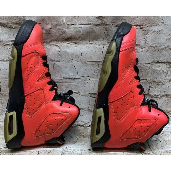 Nike Youth Air Jordan 6 VI Retro BG GS Infrared 23 Toro 384665-623  Size US 6.5Y