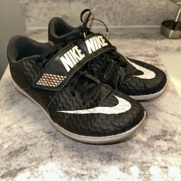 Nike Zoom HJ High Jump Elite Track &amp; Field Shoes Size 10 Black White
