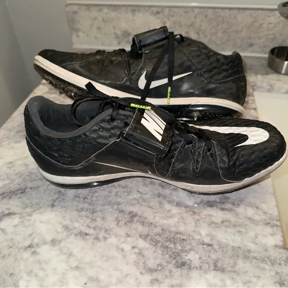 Nike Zoom HJ High Jump Elite Track &amp; Field Shoes Size 10 Black White